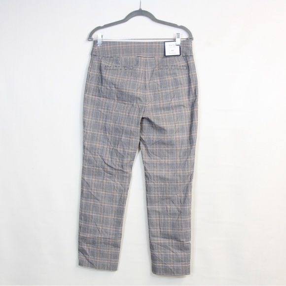 Charter Club Cambridge Brown & Gray Houndstooth Plaid Slim Leg Pants NWT - Picture 3 of 5